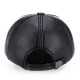 Mens Outdoor Adjustable Earmuffs Artificial Leather Baseball Cap Casual Middle-Aged Dad Hat