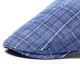 Mens Outdoor Summer Plaid pattern Breathable Beret Hat Solid Newsboy Cabbie Flat Caps Visor