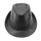 Mens PU Leather Crocodile Pattern Jazz Hat Outdoor Middle-aged Wide Brimmed Fedora Hats