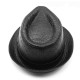 Mens PU Leather Crocodile Pattern Jazz Hat Outdoor Middle-aged Wide Brimmed Fedora Hats