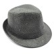 Mens PU Leather Crocodile Pattern Jazz Hat Outdoor Middle-aged Wide Brimmed Fedora Hats