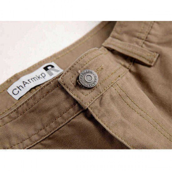 Mens Plus Big Size 30-46 Cargo Pants Outdoors Loose Cotton Multi Pocket Causal Solid Color Pants