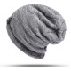 Mens Plus Velvet Knitted Stripe Beanie Hats Outdoor Winter Warm Skullcap Beanies