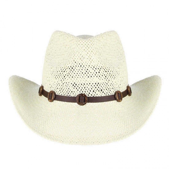 Mens Rush Straw Lightweight Casual Wide Brim Gambler Hat