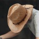 Mens Rush Straw Lightweight Casual Wide Brim Gambler Hat