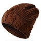 Mens Solid Warm Knitted Hats Casual Outdoor Skullies Beanies Hat