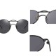 Mens Womens Circle Round Vintage Anti-UV Eyeglasses Clear Lens Casual Sunglasses