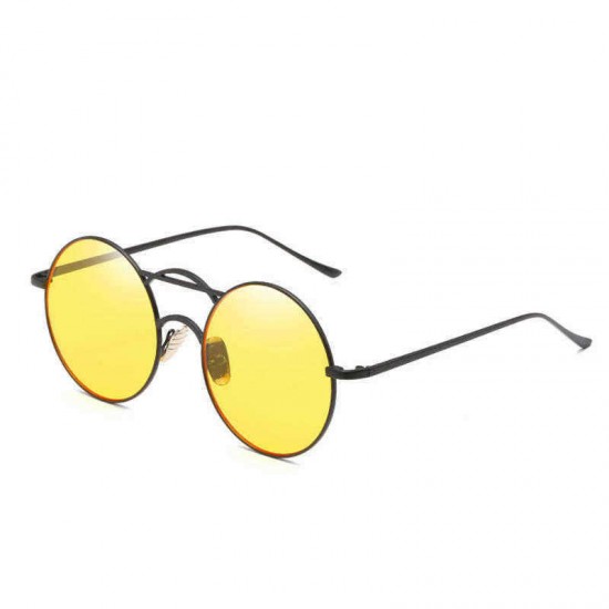 Mens Womens Circle Round Vintage Anti-UV Eyeglasses Clear Lens Casual Sunglasses