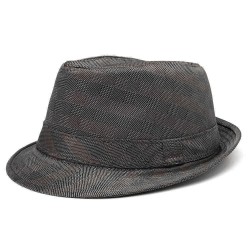 Mens Womens Classic Outdoor Canvas Plaid Jazz Hat Solid Short Brimmed Hat