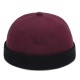 Mens Womens Cotton Adjustable French Brimless Hats Outdoor Plain Skullcap Sailor Cap