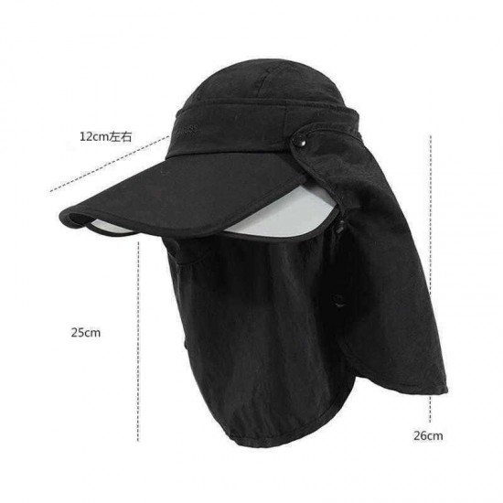 Mens Womens Summer Sunshade Muti-use Sun Hat Outdoor Casual Anti UV Sports Removable Baseball Hat