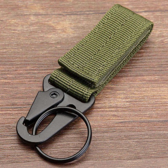 Mens Womens Tactical Gear Clip Band Gear Keeper Pouch Key Chain Nylon Belt Hanger Keychain