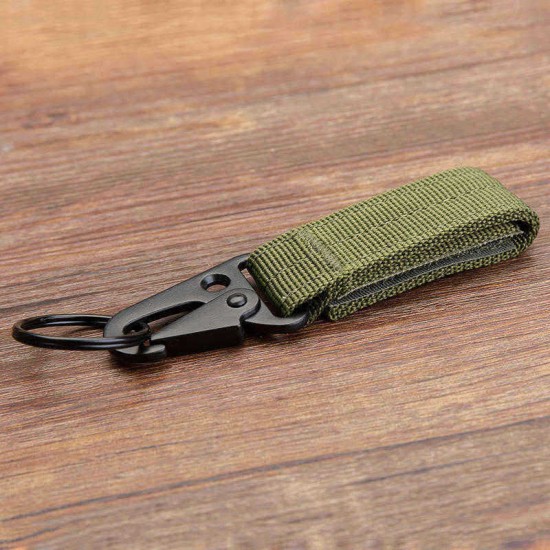 Mens Womens Tactical Gear Clip Band Gear Keeper Pouch Key Chain Nylon Belt Hanger Keychain