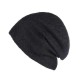 Mens Womens Vintage Cotton Double Layers Beanie Caps Plain Earmuffs Knitted Hat