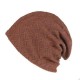 Mens Womens Vintage Cotton Double Layers Beanie Caps Plain Earmuffs Knitted Hat