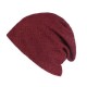 Mens Womens Vintage Cotton Double Layers Beanie Caps Plain Earmuffs Knitted Hat