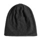 Mens Womens Vintage Cotton Double Layers Beanie Caps Plain Earmuffs Knitted Hat