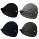 Mens Womens Vintage Cotton Earmuffs Knitted Beanie Plain Good Elastic Bonnet Caps