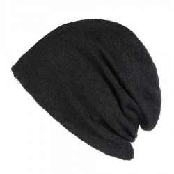 Mens Womens Vogue Cotton Double Layers Beanie Caps Slouch Ripple Earmuffs Knitted Hat