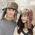 Mens Womens Vogue Winter Plus Velvet Earmuffs Windproof Trapper Hat Stripe Thicken Hunting Hat