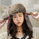 Mens Womens Vogue Winter Plus Velvet Earmuffs Windproof Trapper Hat Stripe Thicken Hunting Hat