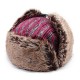 Mens Womens Vogue Winter Plus Velvet Earmuffs Windproof Trapper Hat Stripe Thicken Hunting Hat