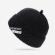 Mens Womens Winter Color Matching Knit Beanie Cap Outdoor Foldable Rolled Cuff Brimless Hats