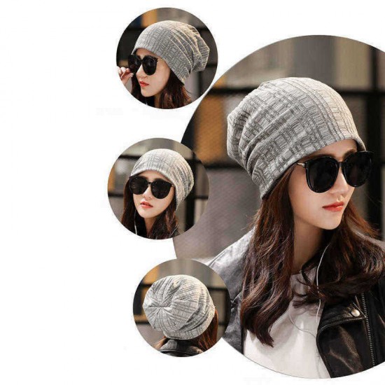 Mens Womens Winter Slouchy Beanie Caps Outdoor Double Layers Earmuffs Brimless Bonnet