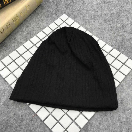 Mens Womens Winter Slouchy Beanie Caps Outdoor Double Layers Earmuffs Brimless Bonnet