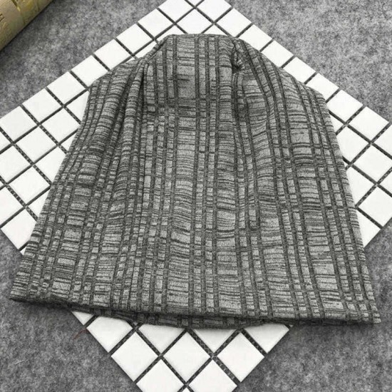 Mens Womens Winter Slouchy Beanie Caps Outdoor Double Layers Earmuffs Brimless Bonnet