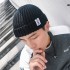 Mens Womens Winter Warm Knit Brimless Beanie Cap Outdoor Foldable Rolled Cuff Skullcap