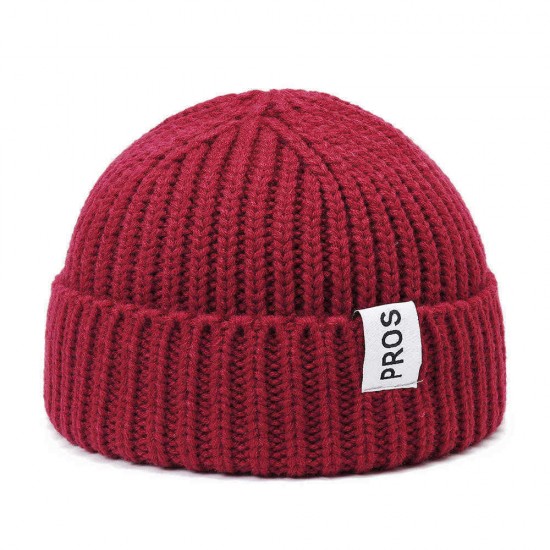 Mens Womens Winter Warm Knit Brimless Beanie Cap Outdoor Foldable Rolled Cuff Skullcap