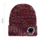 Middle-Aged Plush Knit Hat Women Lady Winter Thick Double-Layer Warm Beanie Cap