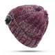 Middle-Aged Plush Knit Hat Women Lady Winter Thick Double-Layer Warm Beanie Cap