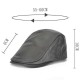 Middle-Aged Winter Warm First Layer Cowhide Adjustable Beret Caps Outdoor Adjustable Newsboy Hat