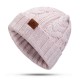 Middle-aged Outdoor Thicken Earmuffs Ponytail Beanie Caps Women Ski Knit Hat