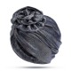 Middle-aged Women Polyester Turban Hat Floral Breathable Chemo Caps