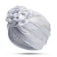 Middle-aged Women Polyester Turban Hat Floral Breathable Chemo Caps