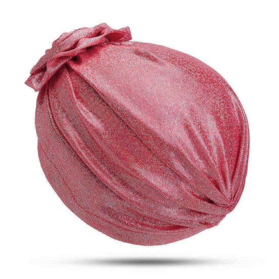 Middle-aged Women Polyester Turban Hat Floral Breathable Chemo Caps