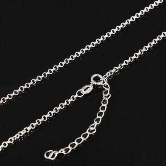 Multi-styles 925 Sterling Silver Link Chain Lobster Clasp Necklace