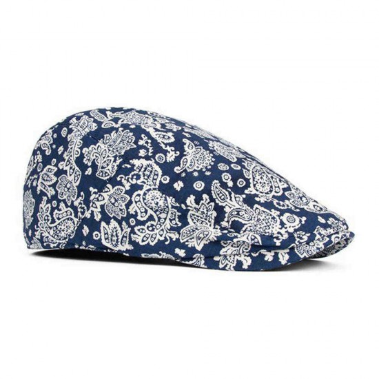 Mysterious Chinese Style Totem Porcelain Prints Tide Fashion Beret Caps