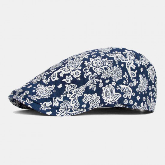 Mysterious Chinese Style Totem Porcelain Prints Tide Fashion Beret Caps