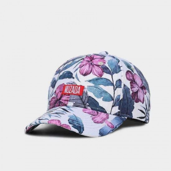 NUZADA Cotton Floral  Baseball Cap Outdoor Vintage Adjustable Peaked Cap