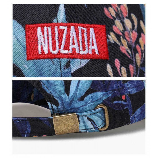 NUZADA Cotton Floral  Baseball Cap Outdoor Vintage Adjustable Peaked Cap