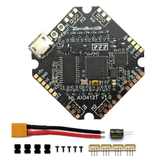 NameLessRC AIO412T F411 Flight Controller MPU6000 2-4S HV 5V/2.5A BEC