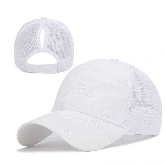 New Arrival Ladies Summer Fashion Sports Ponytail Baseball Cap Women Messy Bun Baseball Hat