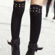 New Arrival Punk Style Cotton Cool Rivet High Stockings