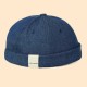 New Avene Style Casual Street Retro Hip Hop Innocent Landlord Hat Vintage Innocent Metal Standard Sailor Brimless Hats