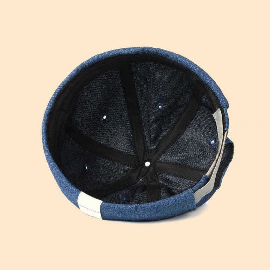 New Avene Style Casual Street Retro Hip Hop Innocent Landlord Hat Vintage Innocent Metal Standard Sailor Brimless Hats