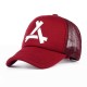 New Fashion Letter A Baseball Cap Unisex Net Surface Breathable Hip Hop Hats Summer Sunscreen Sun Hat